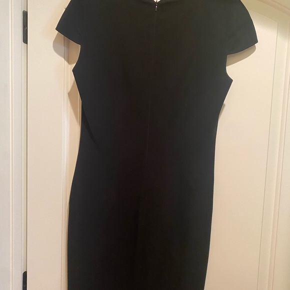 Michael Kors Collection black form fitting cap sleeve midi dress size 10. - Picture 4 of 7